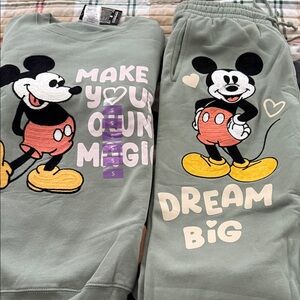 Disney Green Mickey Mouse Pants & Jumpsuit Set